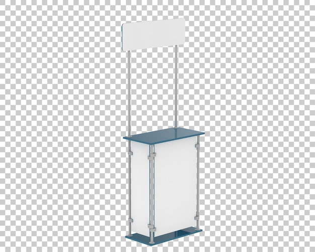 3D-weergave van een bemonsteringsstand die is geïsoleerd op een doorzichtige achtergrond