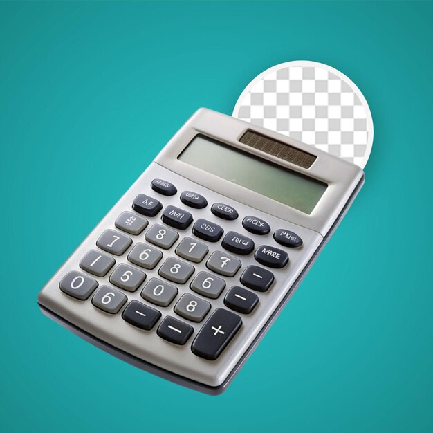 PSD 3d-weergave van een elektronische rekenmachine op een doorzichtige achtergrond
