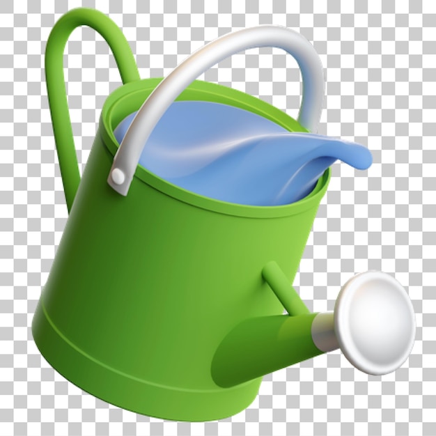 3D-weergave van een groene waterpot