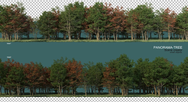 PSD 3d-weergave van een groothoekboomregeling