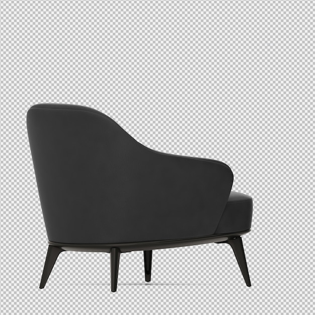 3D-weergave van een isometrische fauteuil
