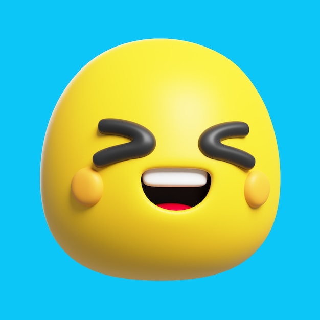 PSD 3d-weergave van emoji-pictogram