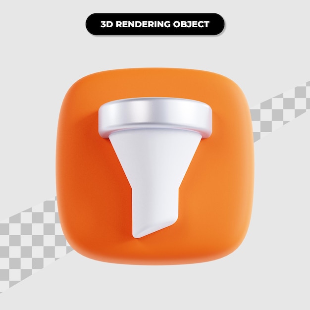 3d-weergave van filtergebruikersinterface