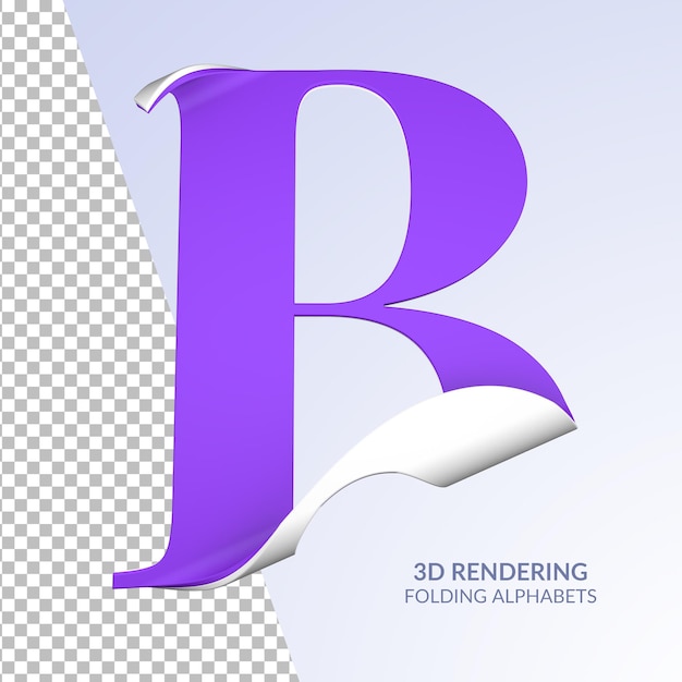 3D-weergave van gevouwen letters