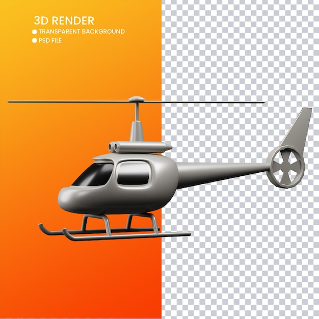 3D-weergave van helikopter