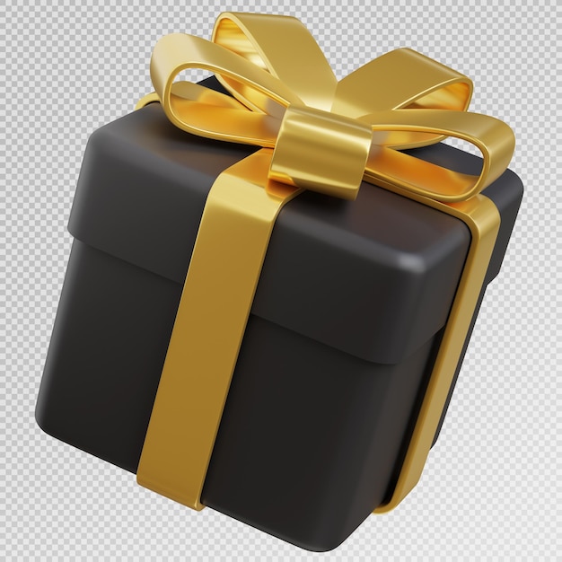 3D-weergave van het icoon voor het winkelen van geschenken