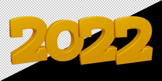 3d-weergave van het jaar 2022