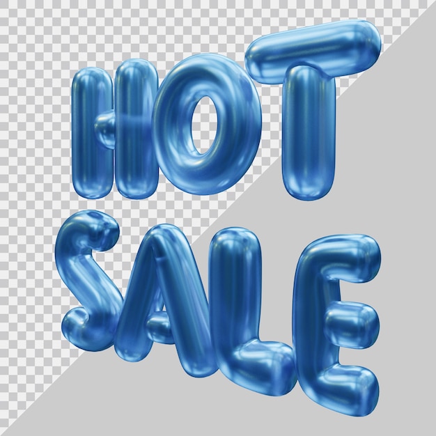 3d-weergave van hot sale-tekst met moderne stijl