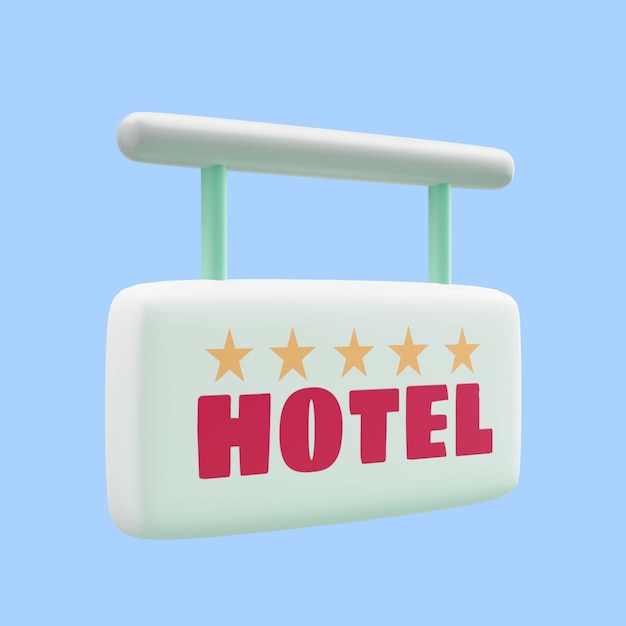 3D-weergave van hotel reizen icon