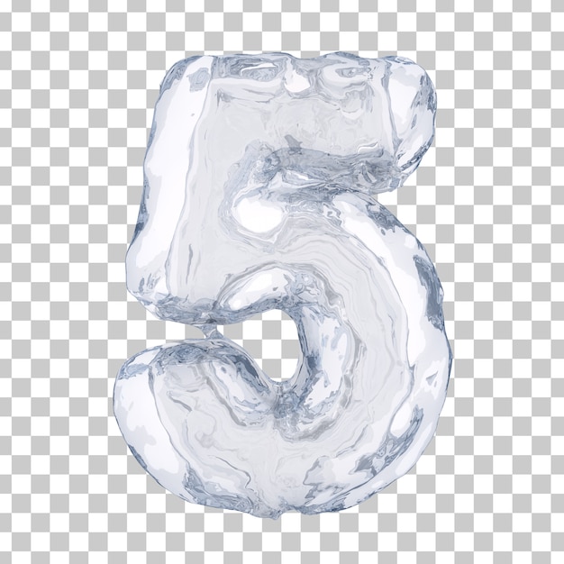 PSD 3d-weergave van ijs nummer 5