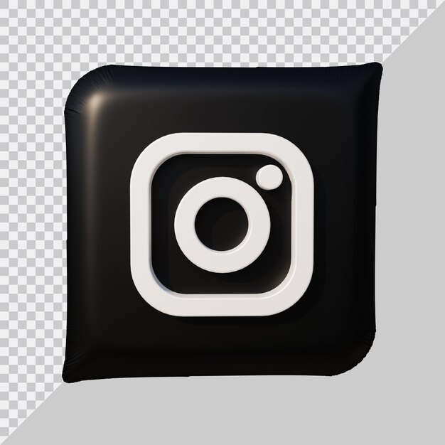 PSD 3d-weergave van instagram-pictogram