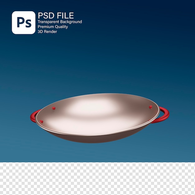 PSD 3d-weergave van koekenpan