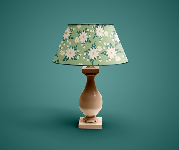 3D-weergave van lampmockup Lampmockup-ontwerp voor kamerdecoratie 3D- weergave van lammockup Close up