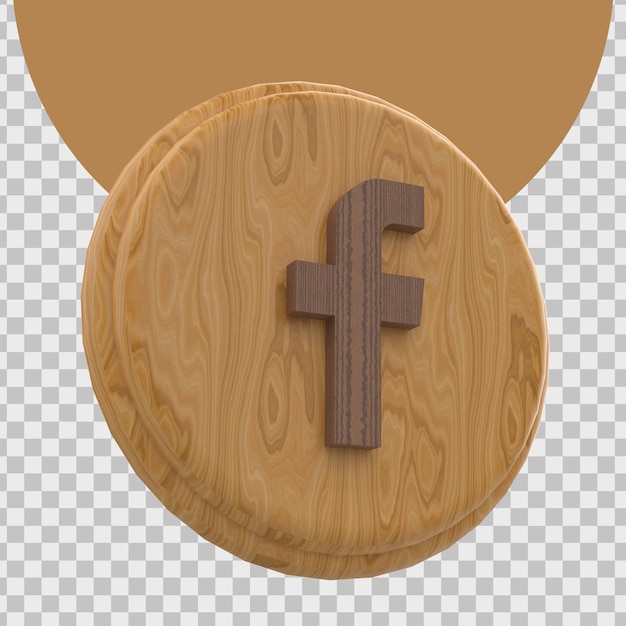 3d-weergave van logo van facebook