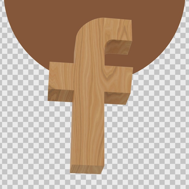 3d-weergave van logo van facebook