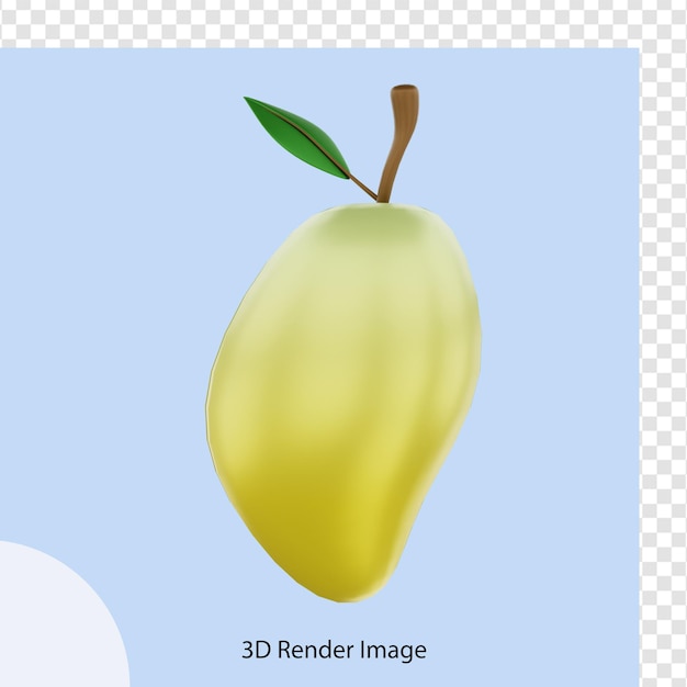 3d-weergave van mangofruit