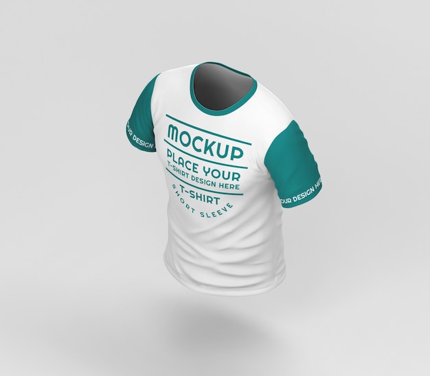 3D-weergave van minimaal tshirt mockup