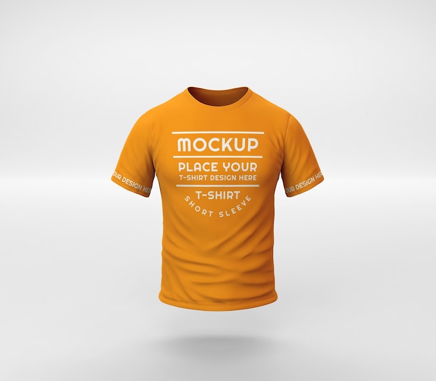 3d-weergave van minimaal tshirt mockup