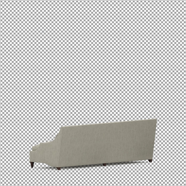 3D-weergave van minimalistische bank geïsoleerd