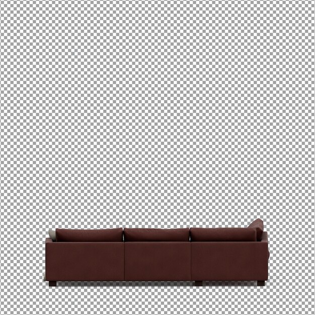 3D-weergave van minimalistische bank geïsoleerd