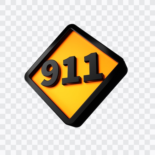 3d-weergave van nummer 911