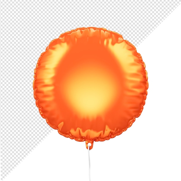 3d-weergave van oranje ballon