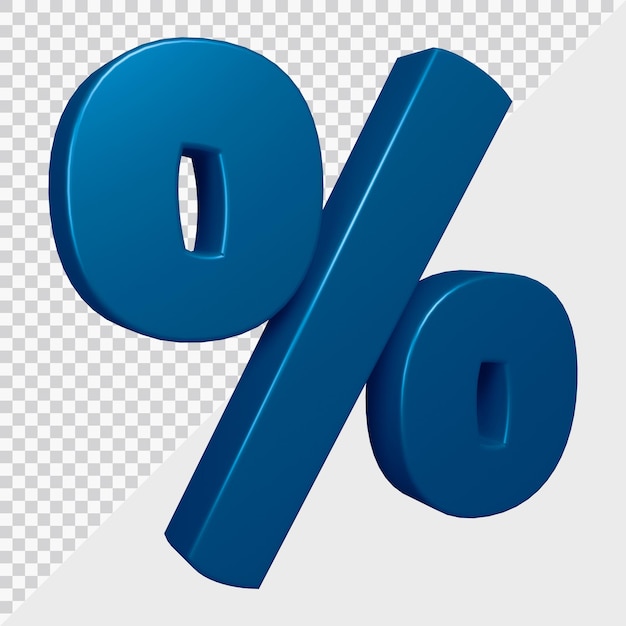 3d-weergave van procentsymbool