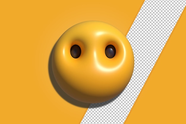 PSD 3d-weergave van sociale media emoji