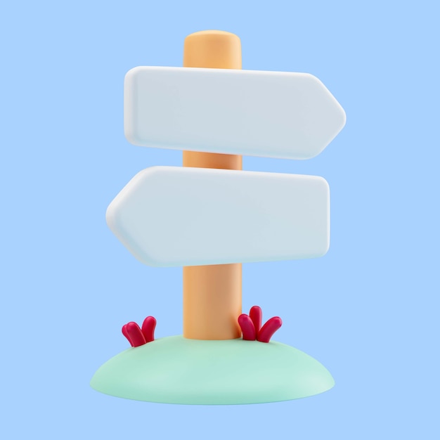 3D-weergave van straatnaambord reizen icon