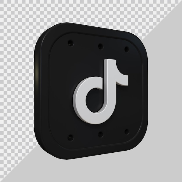 3D-weergave van tiktok-pictogram