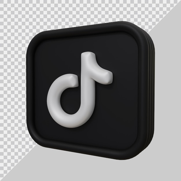 3d-weergave van tiktok-pictogram