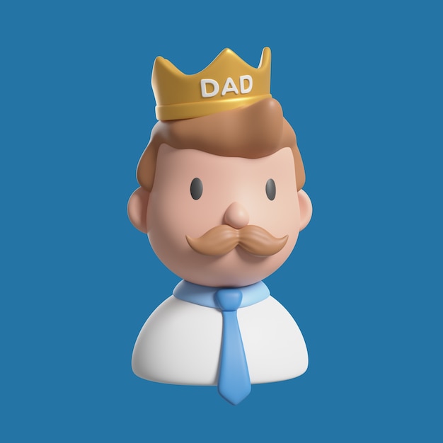 3D-weergave van vaderdag icoon