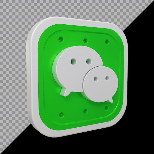 3d-weergave van wechat-pictogram