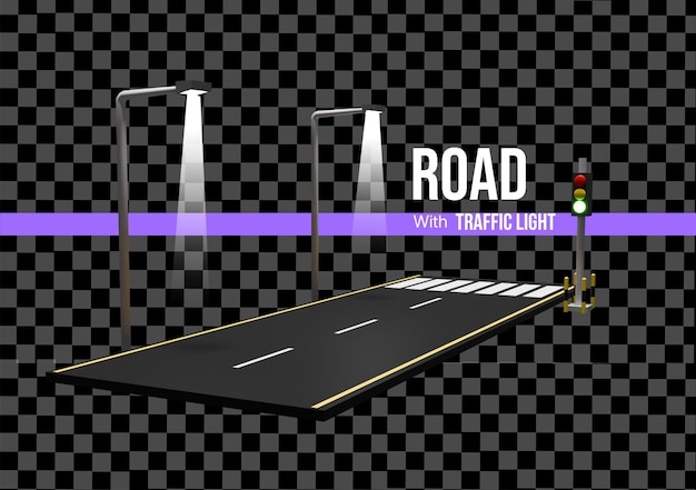 3D-weg met verkeerslichtmodel