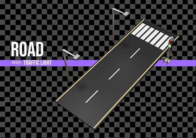 3D-weg met verkeerslichtmodel