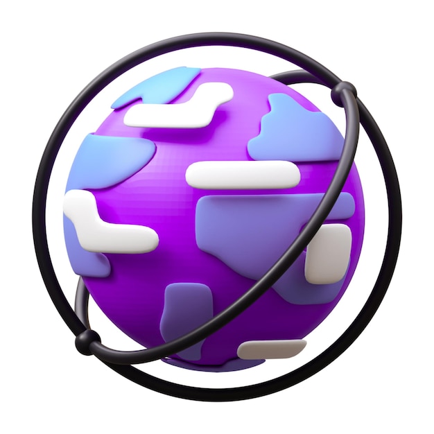 PSD 3d-wereldwijde icoon