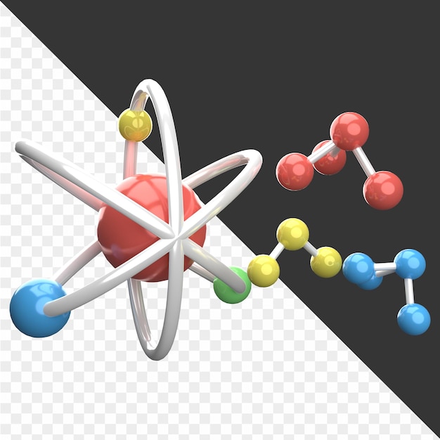 PSD 3d-wetenschappelijke illustraties