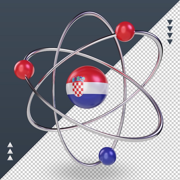 3D-wetenschapsdag Kroatië vlag rendering juiste weergave