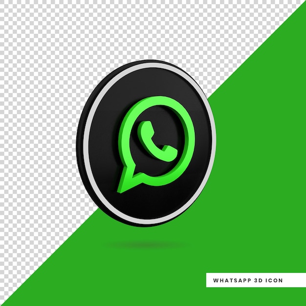 3d whatsapp icon isolated design