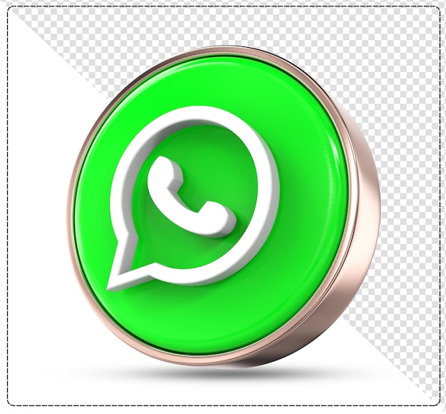 PSD 3d whatsapp icon isolated