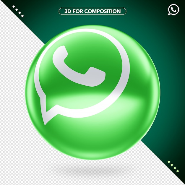 PSD 3d whatsapp 로고