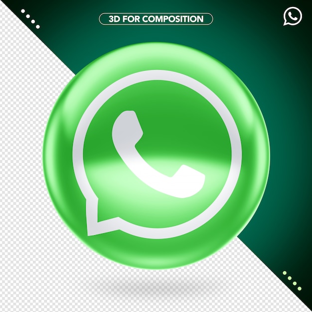 3d Whatsapp 로고