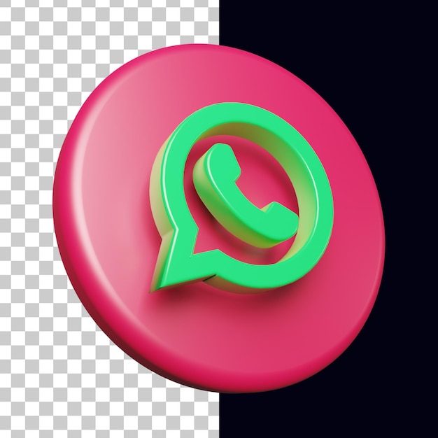 3d whatsapp logo