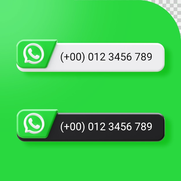 PSD 3d whatsapp lower third banner