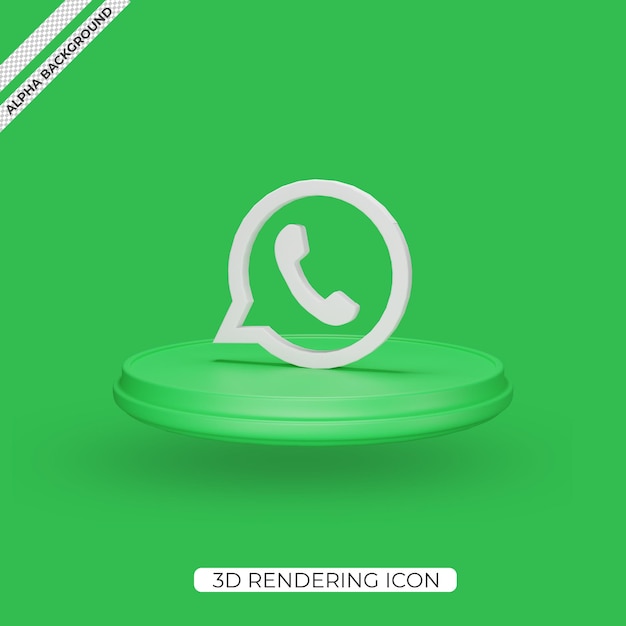 Значок 3D визуализации WhatsApp