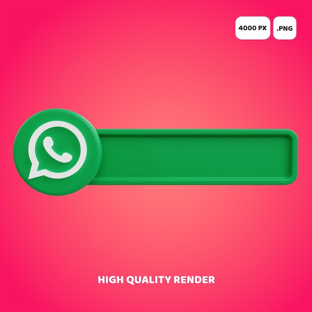 PSD 3d whatsapp social media banners