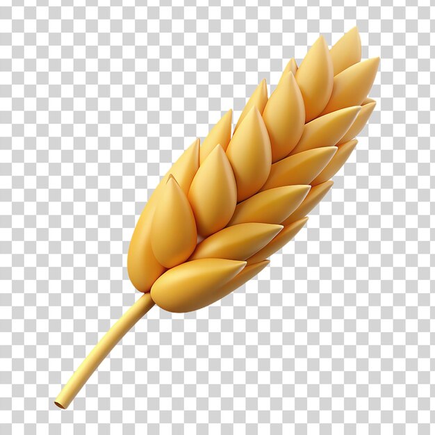 3d a wheat ear isolated on transparent background