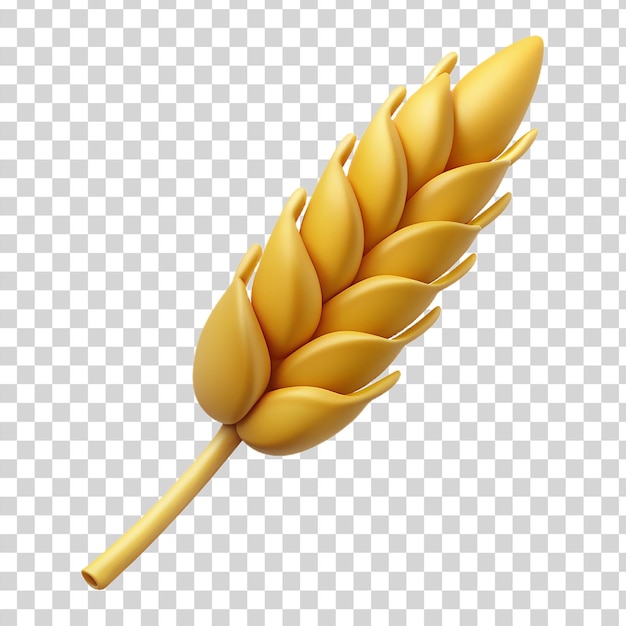 PSD 3d a wheat ear isolated on transparent background