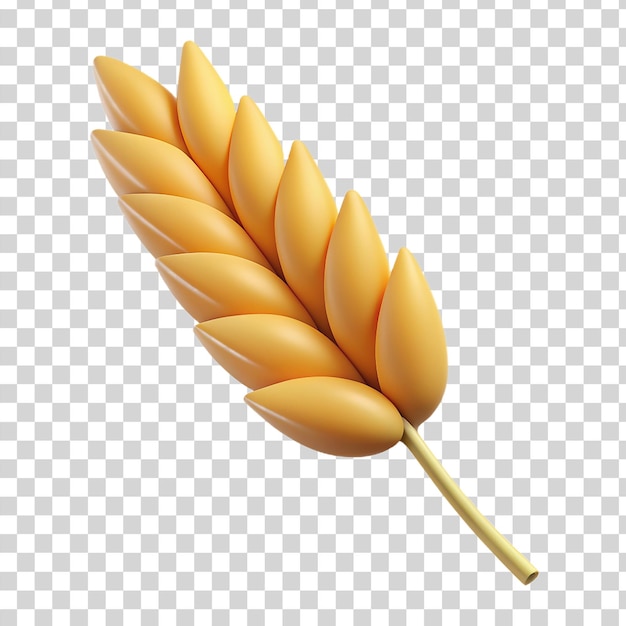 3d a wheat ear isolated on transparent background