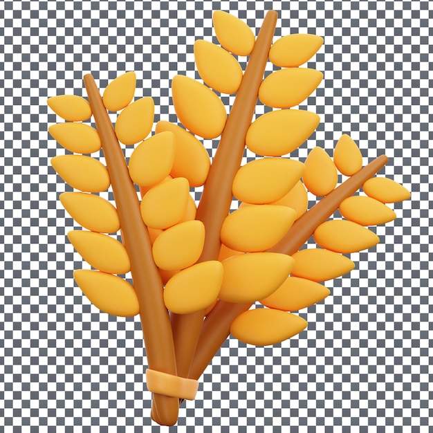 PSD 3d wheat illustration